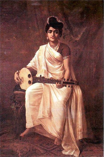 Raja Ravi Varma Malabar Lady oil painting picture